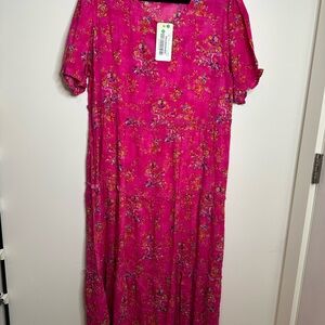 Floral Pink Maxi Dress